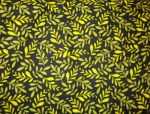 Thread Bag/Black background with green leaves